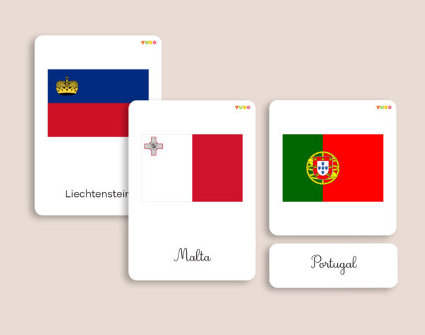 Europe flags cards