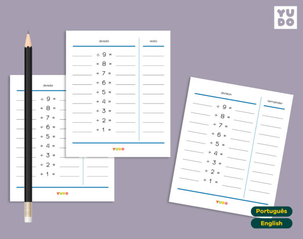 Montessori division tables