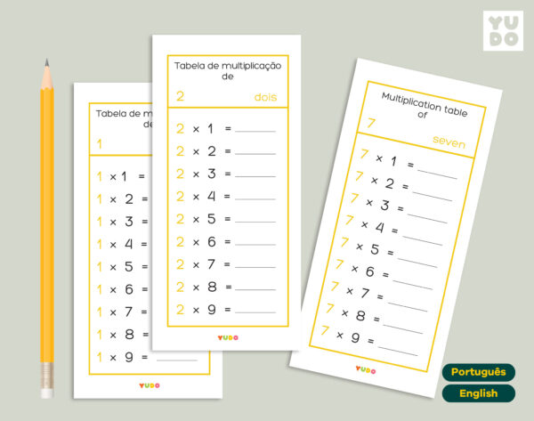 Montessori multiplication table