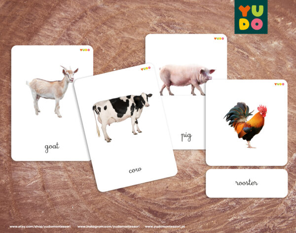 Farm animals cards