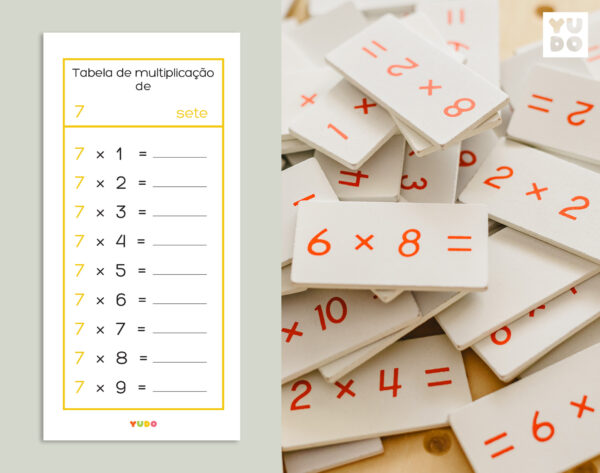 Montessori multiplication table