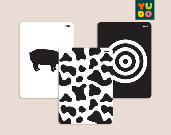 High-contrast flashcards for babies