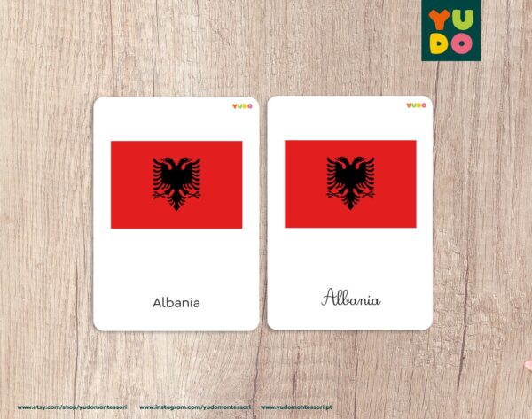 Europe flags cards