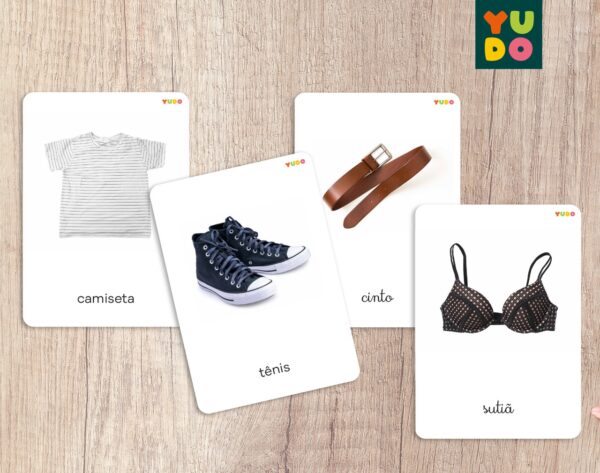 Clothes vocabulary cards