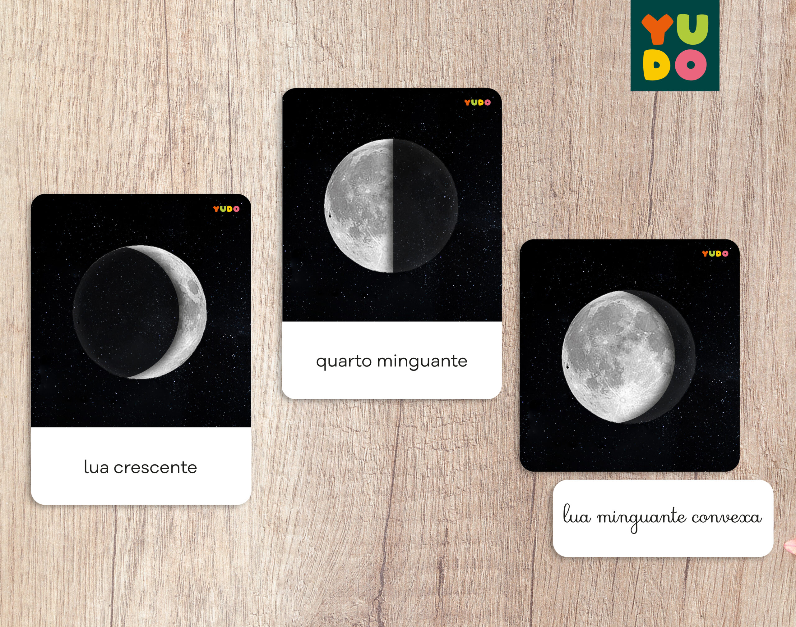 Moon phases cards - yudo montessori