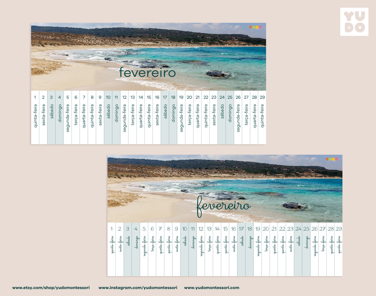 2024 Montessori Linear Calendar Southern Hemisphere In Portuguese   3 Calendario Linear Large 