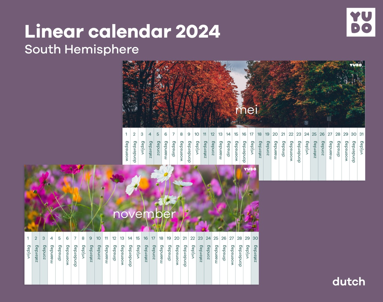 2024 Montessori Linear Calendar Southern Hemisphere In Dutch Yudo   Lineaire Kalender 1 Large 1 