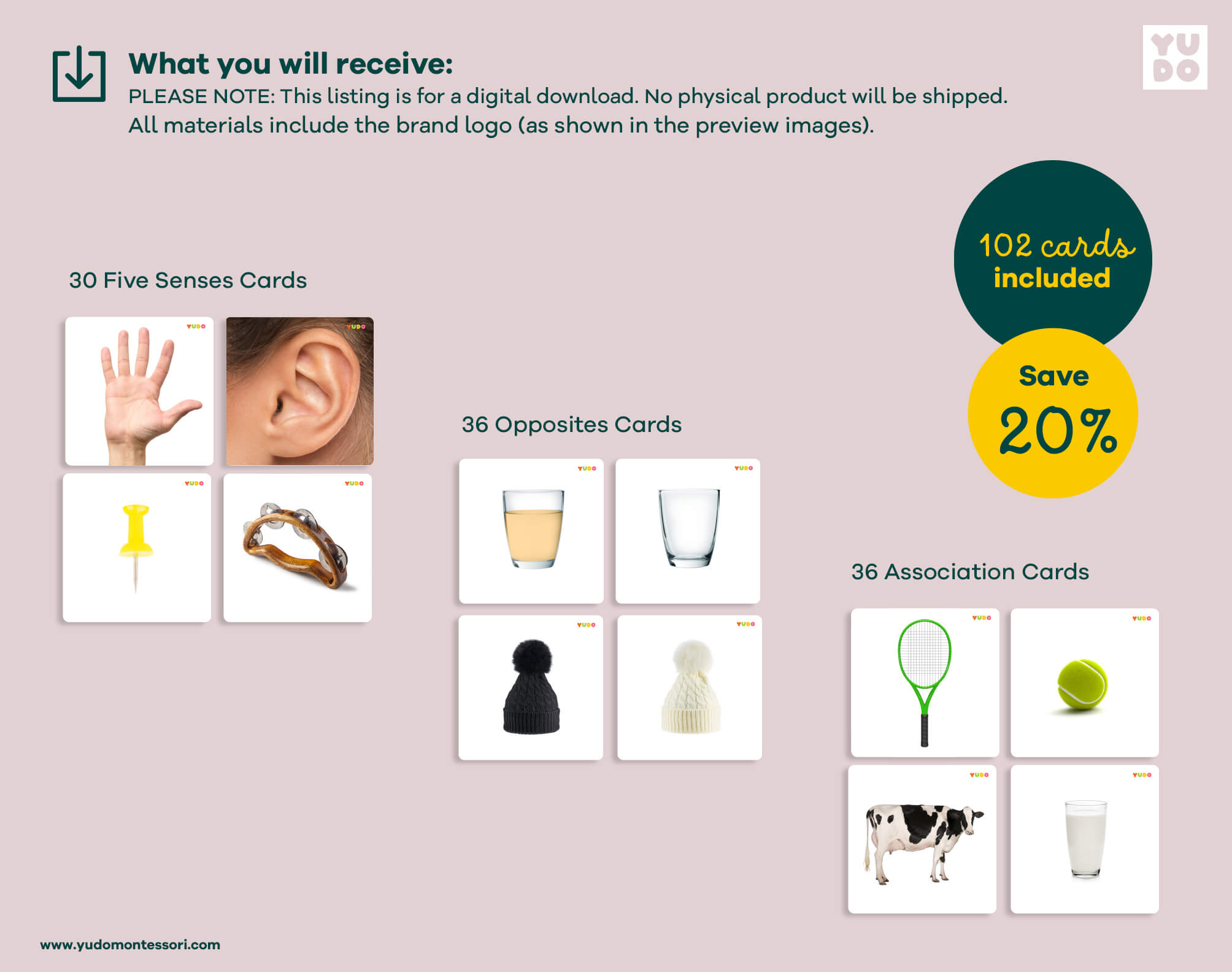 Montessori Language Development Bundle printable materials with 20% discount