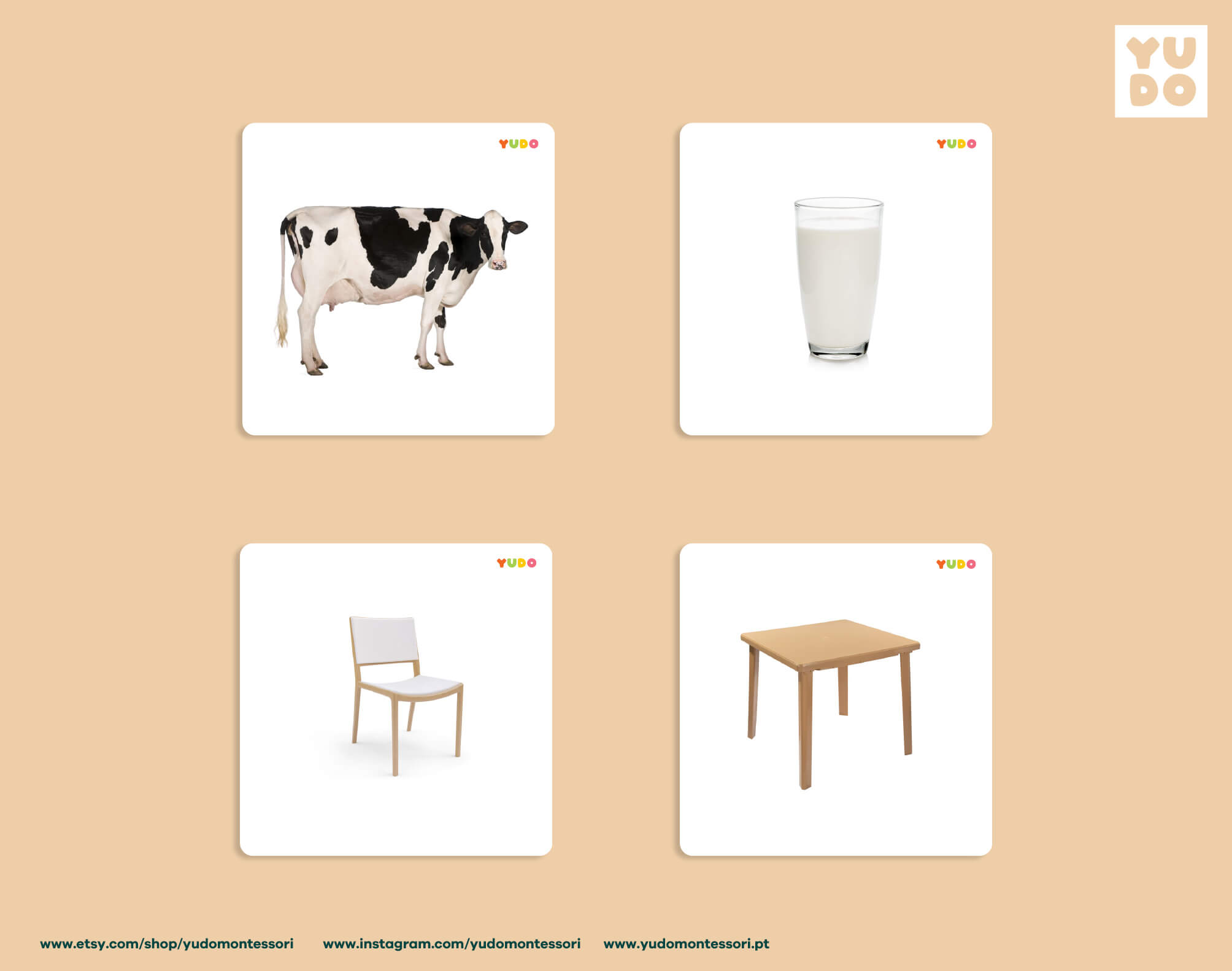 Montessori association cards printable matching activity with real photos