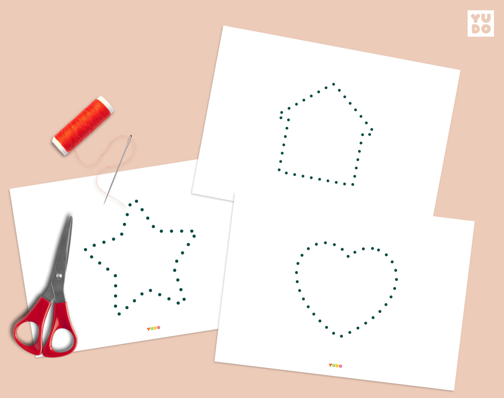 Montessori shape cutting templates printable for preschool fine motor practice