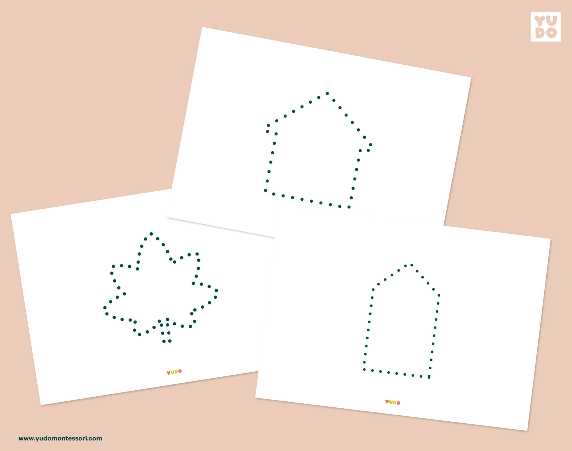 Montessori shape cutting templates printable for preschool fine motor practice