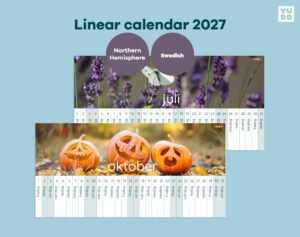 Montessori Linear Calendar 2027 full year printable
